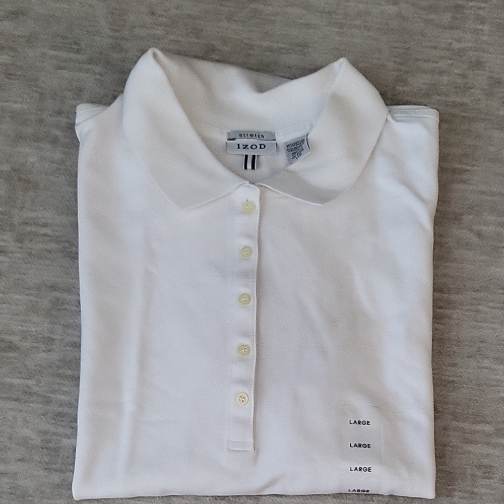 IZOD Women white Polo Shirt - Picture 4 of 4